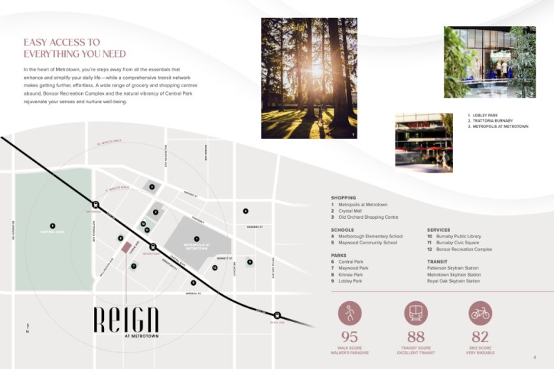Reign Presale Map Burnaby Metrotown New Condo